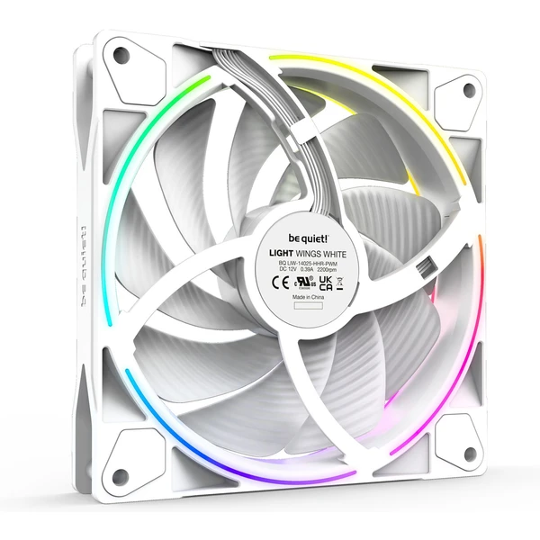 Be quiet! Light Wings White 140 mm vysokorýchlostný ventilátor 3ks - Ventilátory pre PC - Obrázok J5MA000601