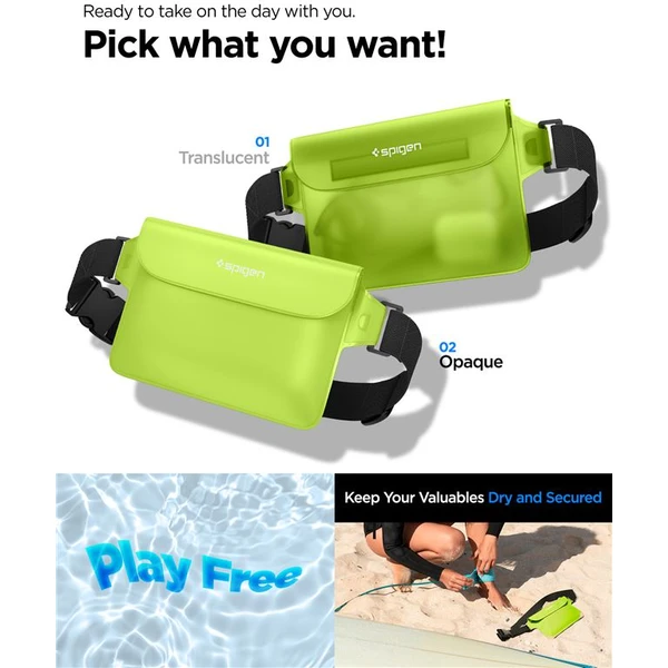 Spigen Aqua Shield WaterProof Waist Bag A620 2 Pack zelený - Puzdra - Obrázok J5N5000701
