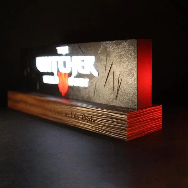 Svetlo LED The Witcher - Wild Hunt Logo 22 cm USB - Lampičky - Obrázok J5O5000L01