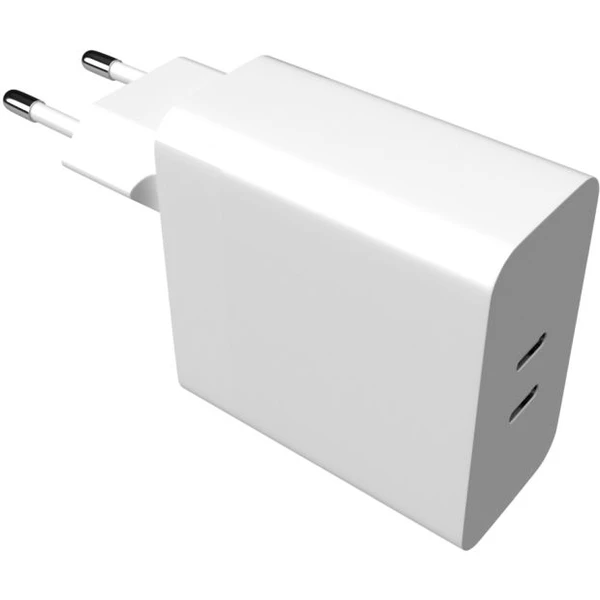 FIXED nabíjačka s 2x USB-C výstupom, PD, 65W, biela - Nabíjačky - Obrázok J5Q4000701