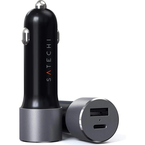 Satechi 72W Type-C PD Car Charger nabíjačka do auta vesmirně šedá - Nabíjačky - Hlavný obrázok