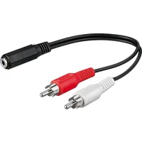 PremiumCord kábel Jack 3,5mm-2xCINCH F/M 0,2m - Káble a redukcie
