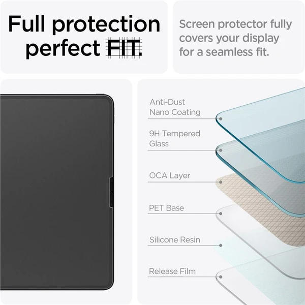 Spigen Paper Touch EZ Fit matné sklo na písanie a kreslenie iPad Pro 11" (2025) - Ochranné fólie a sklo - Obrázok J675000J01
