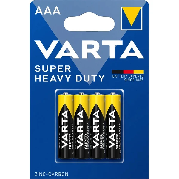 Varta SuperLife LR03 zinkovo-uhlíková batéria AAA (4 ks) - Batérie - Hlavný obrázok