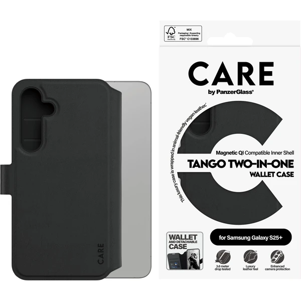 PanzerGlass® CARE púzdro Samsung Galaxy S25+ Tango 2v1 Wallet QI - Puzdra - Obrázok J6FC000J01