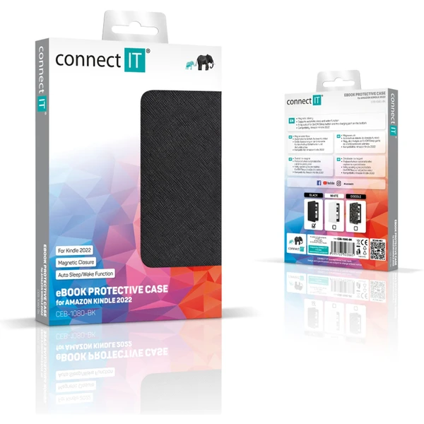 CONNECT IT puzdro pre Amazon New Kindle 2022 čierne - Puzdra - Obrázok J6N0000P01