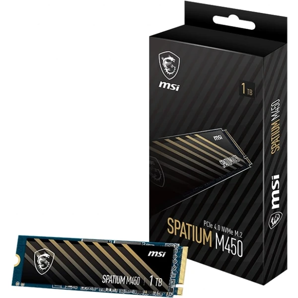 MSI SSD SPATIUM M450, 1TB, PCIe 4.0 NVMe M.2 - SSD - Obrázok J74RF00101