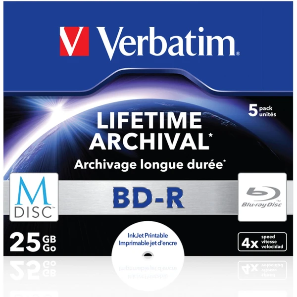 VERBATIM MDisc BD-R (5ks) - Optické disky - Obrázok J753000O01