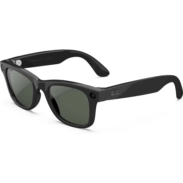 Meta RAY-BAN Wayfarer Gen2 (Veľké) chytré lesklé okuliare (zatemňovacie - číre/zelené) čierne - AR okuliare - Obrázok J7AJ000K01