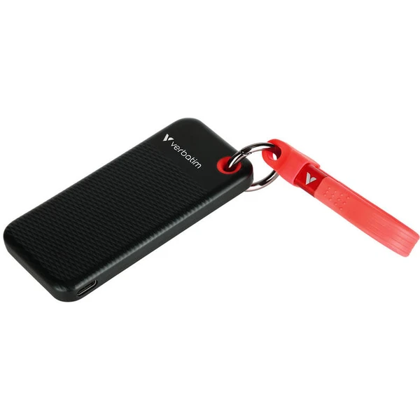 Verbatim Pocket SSD 1TB USB-C čierna/červená - SSD - Obrázok J7JD000P01