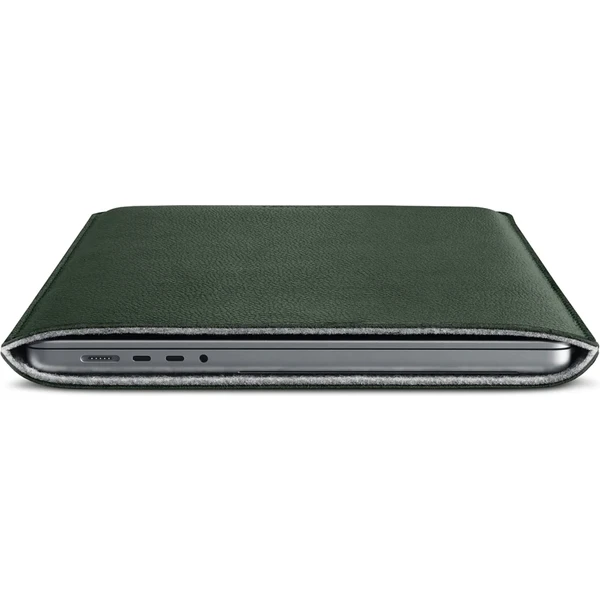 Woolnut kožené Sleeve puzdro pre 16" MacBook Pro tmavo zelené - Puzdra - Obrázok J7SR100501