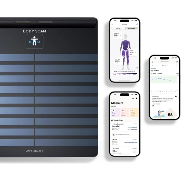 Withings Body Scan Connected Health Station - Black - Inteligentné váhy - Obrázok J864G00101