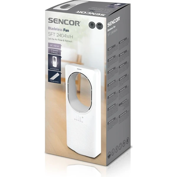 Sencor SFT 2404WH bezvrtuľový ventilátor biely - Ventilátory - Obrázok J87F000O01