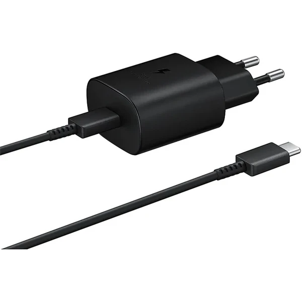 Samsung PD 25W nabíjačka s rýchlonabíjaním a káblom USB-C čierna - Nabíjačky - Hlavný obrázok