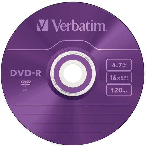 VERBATIM DVD-R(5 ks)Slim/Colour/16x/4.7GB - Optické disky - Obrázok J9P2000P01
