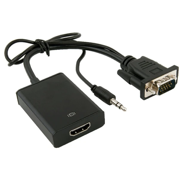 PremiumCord VGA + 3,5mm -> HDMI redukcia 0,2m čierna - Káble a redukcie - Obrázok JA6S600301