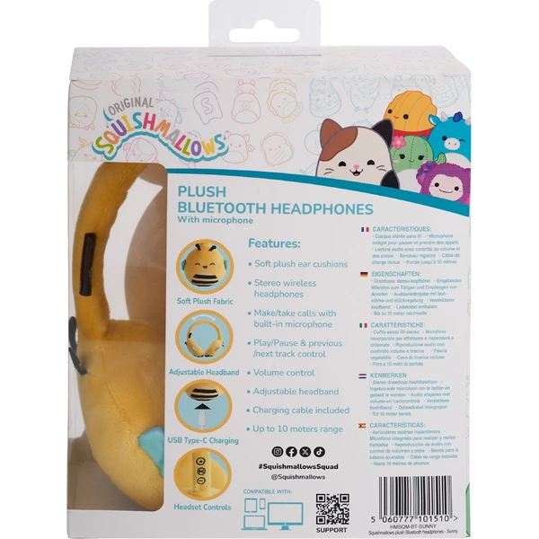 Lazerbuilt bezdrôtové slúchadlá Squishmallows - Sunny (plyšové) - Slúchadlá - Obrázok JABG000K01