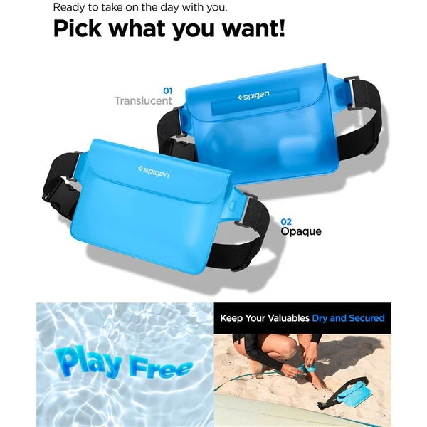 Spigen Aqua Shield WaterProof Waist Bag A620 2 Pack modrý - Puzdra - Obrázok JAN5000701