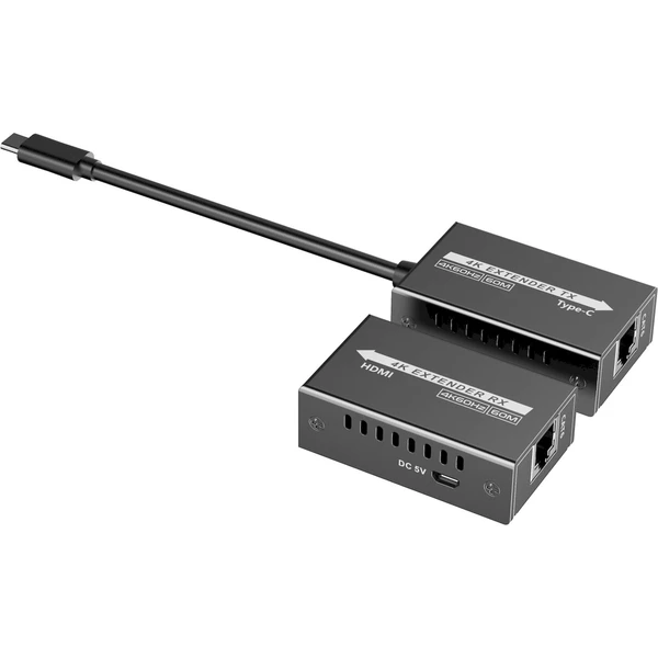 PremiumCord USB-C na HDMI extender cez patch kábel Cat5e/6/6a 4K@60Hz na 60m - Ostatné - Hlavný obrázok
