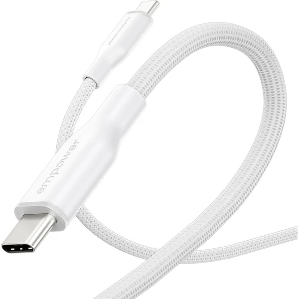 PanzerGlass USB-C/USB-C napájací kábel 60W 2m biely - Káble a redukcie - Obrázok JB3J000K01