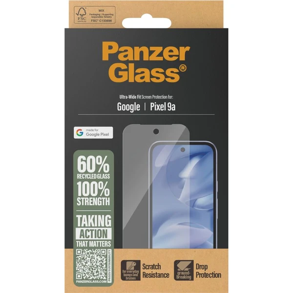 PanzerGlass Ultra-Wide Fit sklo Google Pixel 9a - Ochranné fólie a sklo - Obrázok JBFH000L01