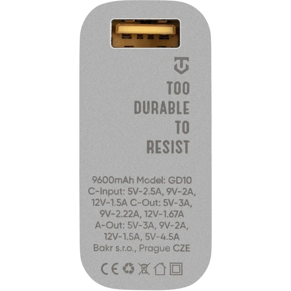 Tactical EDC Brick powerbanka 9600mAh strieborná - Powerbanky - Obrázok JBH5000N01