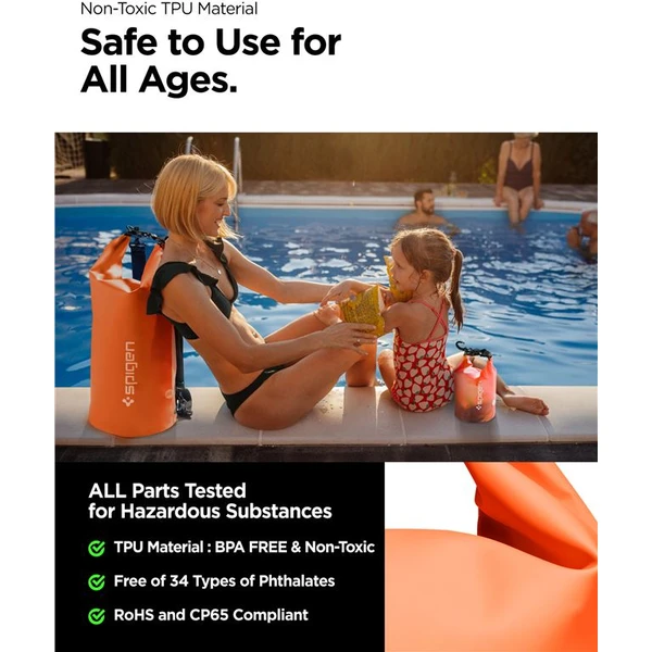 Spigen Aqua Shield WaterProof Dry Bag 20L + 2L A630 oranžový - Puzdra - Obrázok JBN5000701