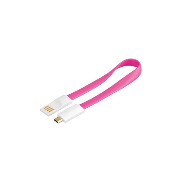 PremiumCord USB-A/MicroUSB-B magnetický napájací kábel 0,2m ružový - Káble a redukcie - Hlavný obrázok
