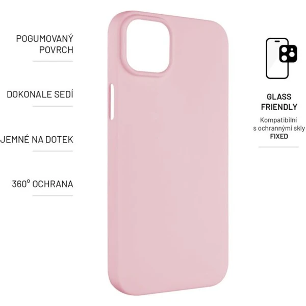 FIXED Story silikónový kryt Apple iPhone 15 ružový - Puzdra - Obrázok JDR4000L01