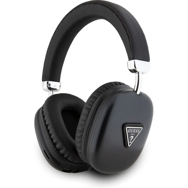 Guess PU Leather 4G Triangle Logo Bluetooth Stereo Headphone čierne - Slúchadlá - Hlavný obrázok