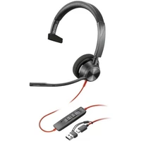 Poly Blackwire 3310 Monaural Microsoft Teams Certified USB-C headset +USB-C/A adaptér - Slúchadlá