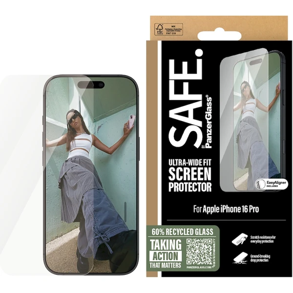 PanzerGlass® SAFE Ultra-Wide Fit Apple iPhone 16 Pro - Ochranné fólie a sklo - Obrázok JF08000P01