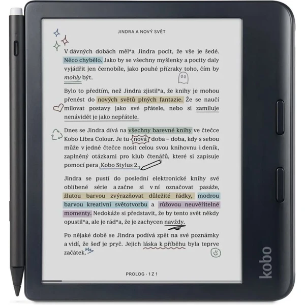 Kobo Libra Colour čítačka & stylus bundle čierna - Čítačky elektronických kníh - Hlavný obrázok