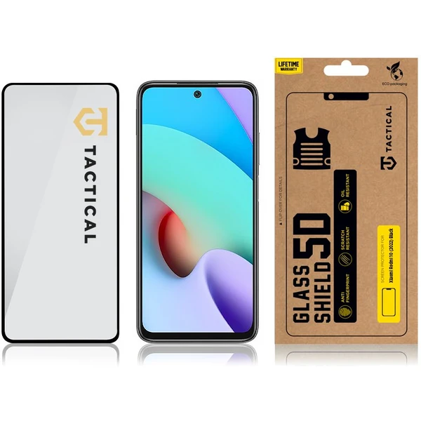 Tactical Glass Shield 5D sklo pre Xiaomi Redmi 10 čierne - Ochranné fólie a sklo - Obrázok JFN2G00101