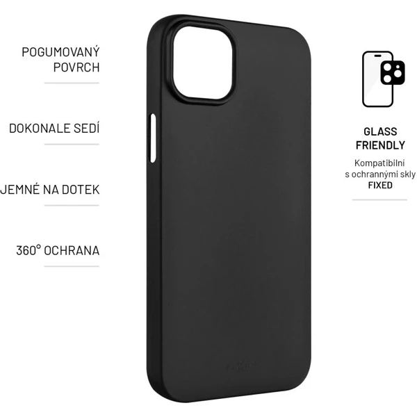 FIXED Story silikónový kryt Apple iPhone 15 čierny - Puzdra - Obrázok JFR4000L01