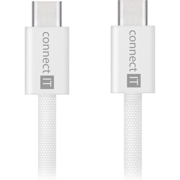 CONNECT IT Wirez USB-C/USB-C napájací kábel 60W 1m biely - Káble a redukcie - Obrázok JFTG000K01