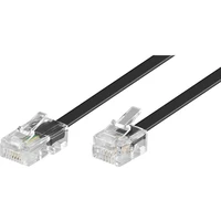 PremiumCord RJ45/RJ11 telefónny kábel 3m čierny - Káble a redukcie