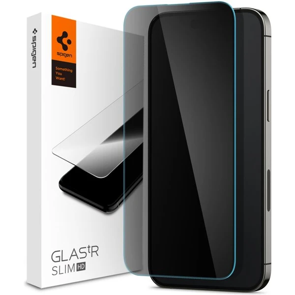 Spigen TR Slim HD Anti Glare/Privacy 1P sklo iPhone 14 Pro Max - Ochranné fólie a sklo - Hlavný obrázok