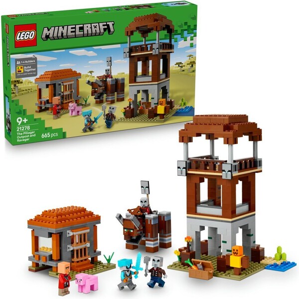 LEGO Minecraft 21278 Základňa plieniteľov a Ničiteľ