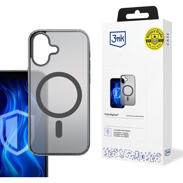 3mk ochranný kryt Frosty MagCase pre Apple iPhone 16 čierna