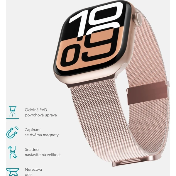 Epico Watch Strap milánsky ťah 38/40/41/42mm ružovo zlatý - Remienky - Obrázok JHJL000K01
