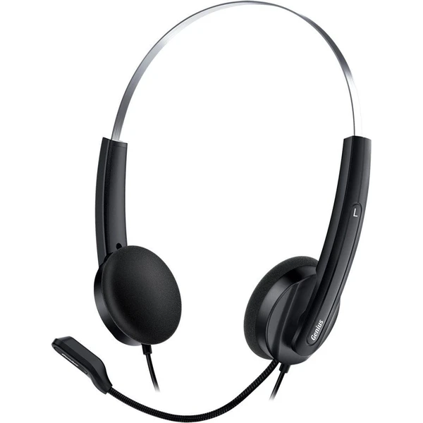 Genius HS-220U USB slúchadlá s mikrofónom čierna - Slúchadlá - Hlavný obrázok