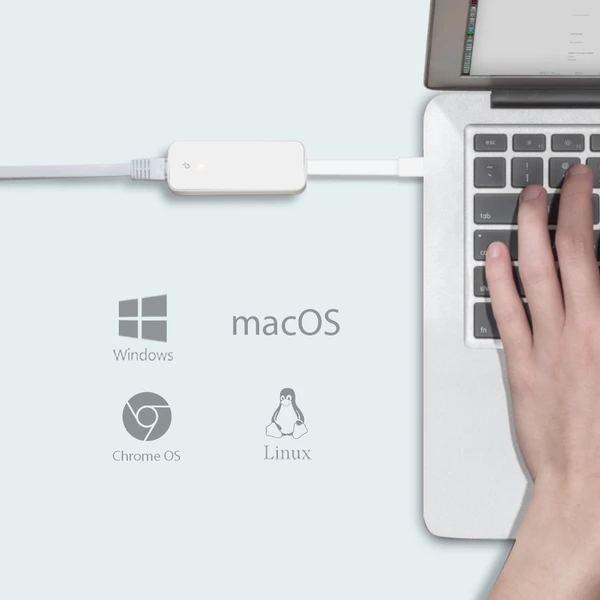 TP-LINK UE300C adaptér USB-C na Ethernet, biely - Sieťové karty - Obrázok JIGFF00101
