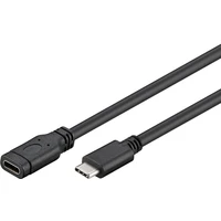 PremiumCord USB-C/USB-C predlžovací kábel 2m čierny - Káble a redukcie