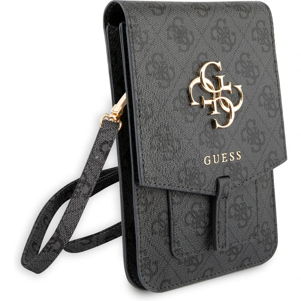 Guess PU 4G Metal Logo univerzálna taška pre telefón šedá - Puzdra - Obrázok JLAQ600301