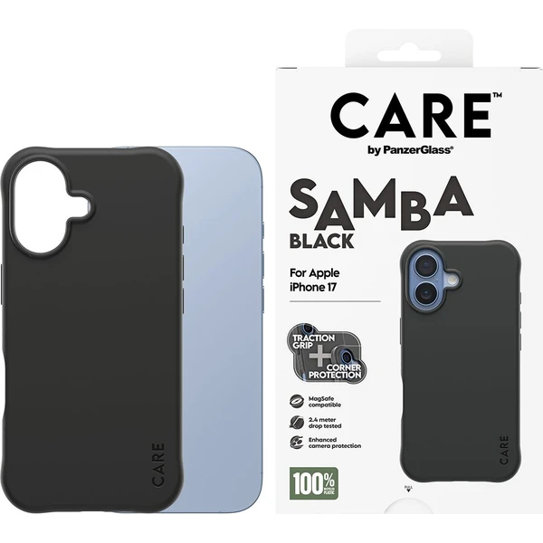 PanzerGlass® CARE Samba kryt s MagSafe Apple iPhone 17 Black - Puzdra - Obrázok JLDH000K01