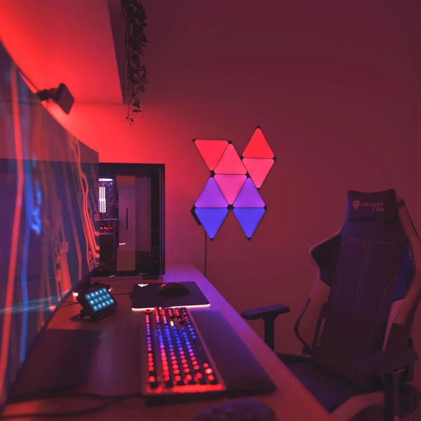 Nanoleaf Shapes Black Triangles Starter Kit inteligentné trojuholníkové osvetlenie, 9 kusov - Inteligentné osvetlenie - Obrázok JLN0000N01