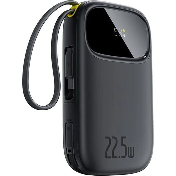 Baseus EnerFill FC31 Qpow 3 20000mAh powerbanka, 22,5W, s káblom USB-C a Lightning čierna - Powerbanky - Hlavný obrázok