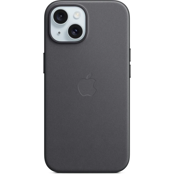 Kryt z tkaniny FineWoven s MagSafe na iPhone 15 čierny - Puzdra - Hlavný obrázok