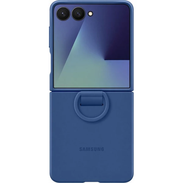 Samsung Ring Silicone Case ochranný kryt Galaxy Z Flip7 modrý - Puzdra - Hlavný obrázok